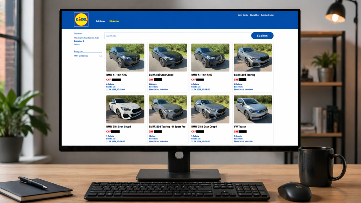 Lidl Schweiz Auktionsplattform KYBERNA Visualisierung Lidl Schweiz Auktionsplattform KYBERNA Visualisierung