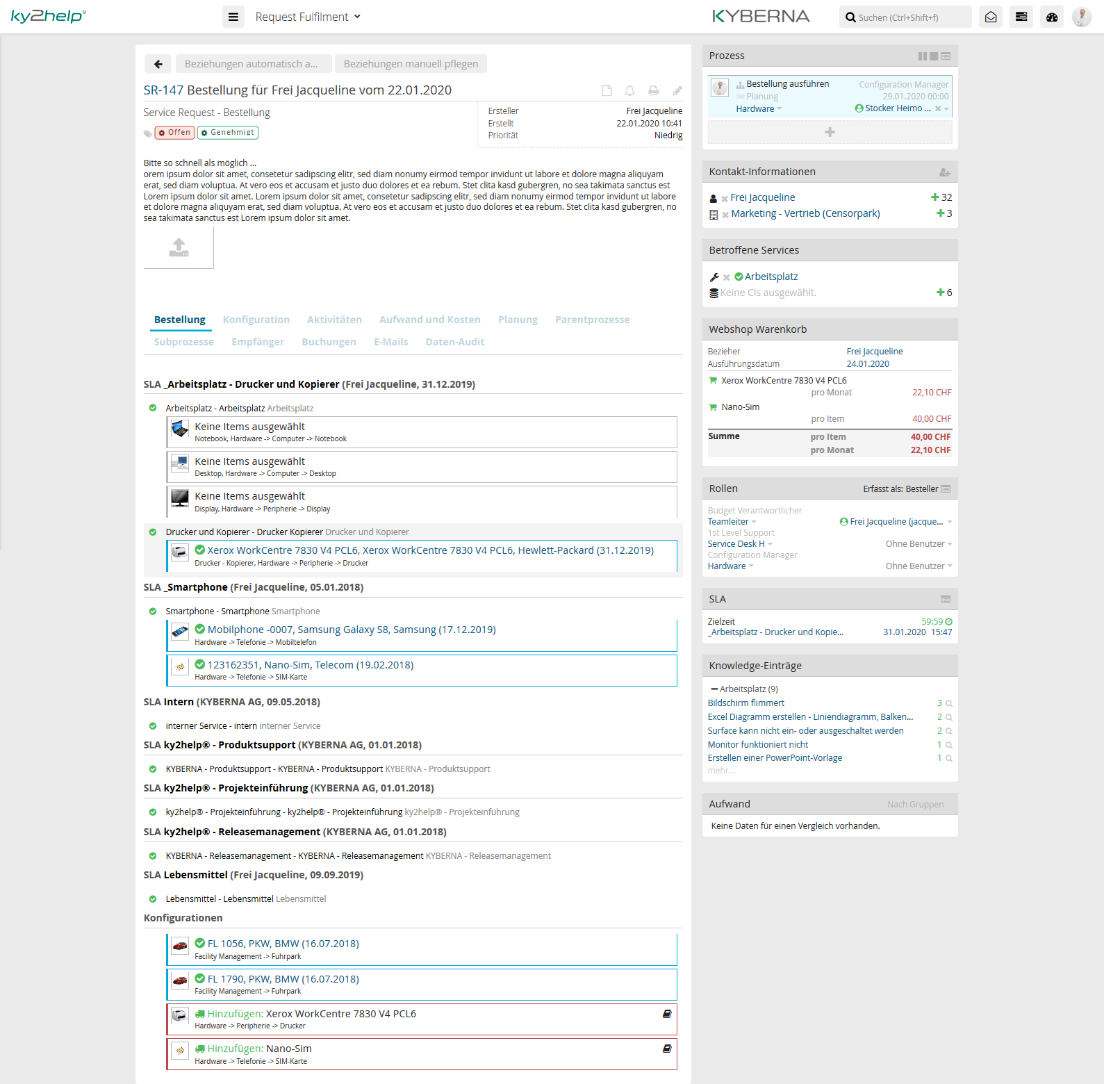 Request Fulfillment - Automatisierte Abläufe